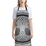 Celtic Knot Tree Of Life Print Bib Apron With Pocket