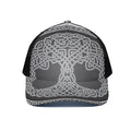 Celtic Knot Tree Of Life Print Black Mesh Trucker Hat