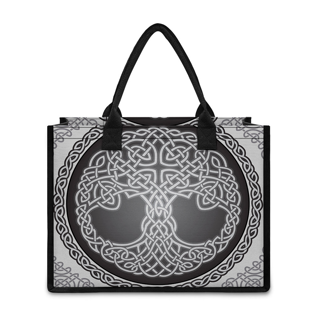 Celtic Knot Tree Of Life Print Canvas Tote Bag