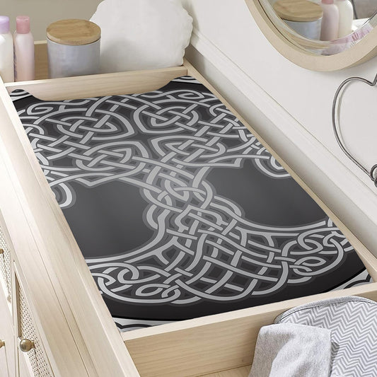 Celtic Knot Tree Of Life Print Changing Pad Cover