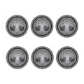 Celtic Knot Tree Of Life Print Coaster Set