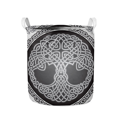 Celtic Knot Tree Of Life Print Collapsible Laundry Basket