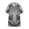 Celtic Knot Tree Of Life Print Cotton Hawaiian Shirt