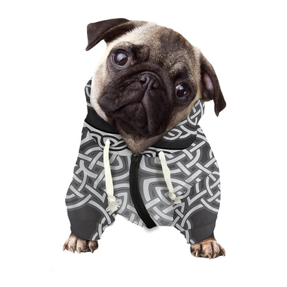 Celtic Knot Tree Of Life Print Dog Zip Up Hoodie