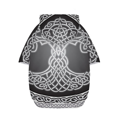 Celtic Knot Tree Of Life Print Dog Zip Up Hoodie