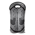 Celtic Knot Tree Of Life Print Double Neoprene Wine Tote