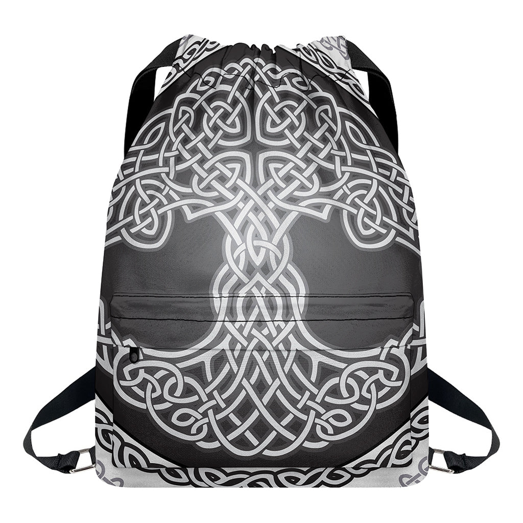 Celtic Knot Tree Of Life Print Drawstring Backpack