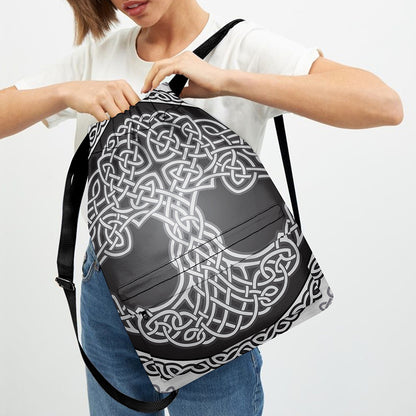 Celtic Knot Tree Of Life Print Drawstring Backpack