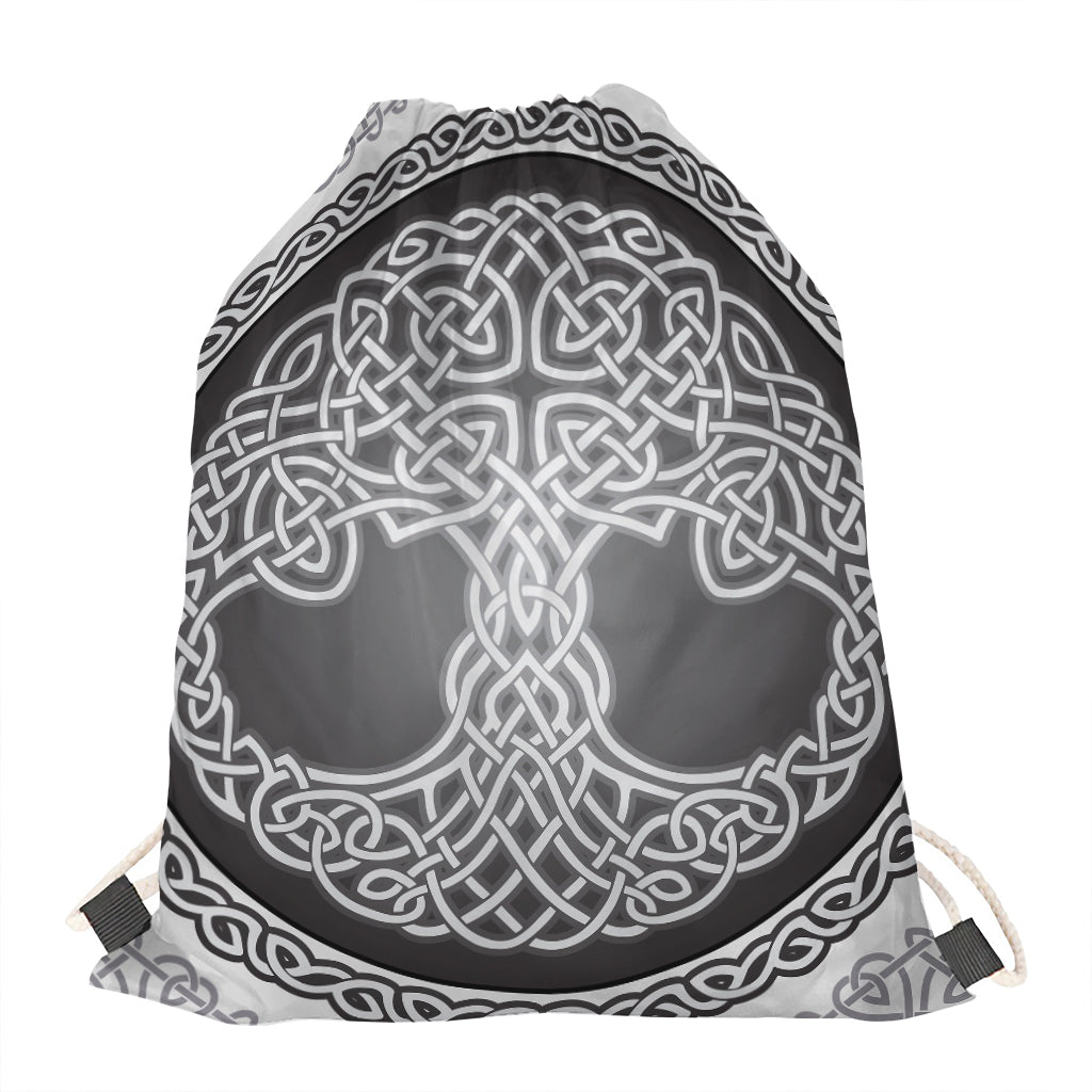 Celtic Knot Tree Of Life Print Drawstring Bag