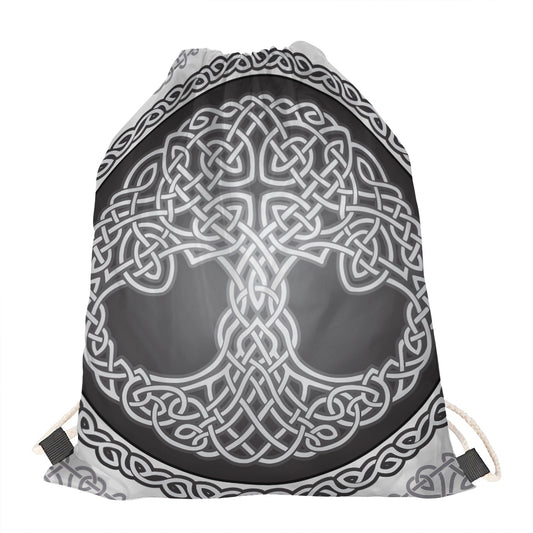 Celtic Knot Tree Of Life Print Drawstring Bag