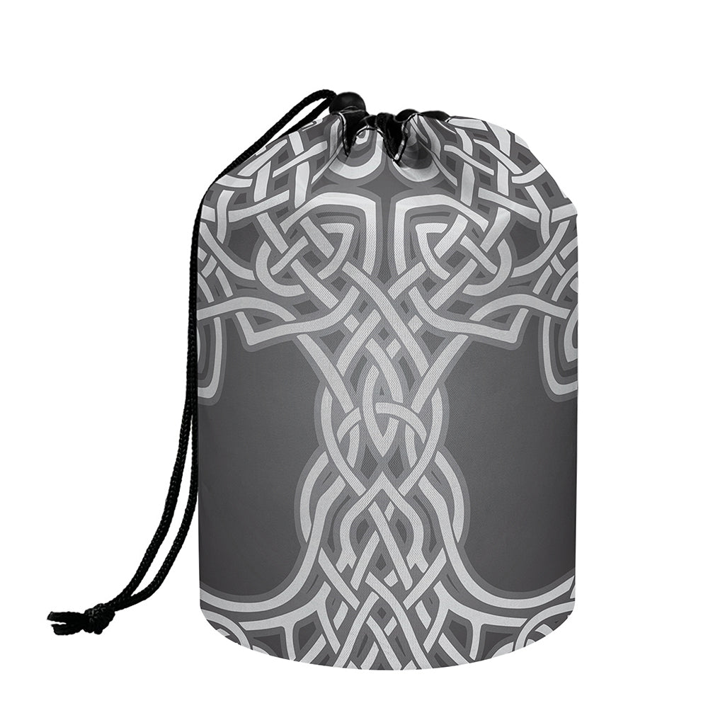 Celtic Knot Tree Of Life Print Drawstring Makeup Bag