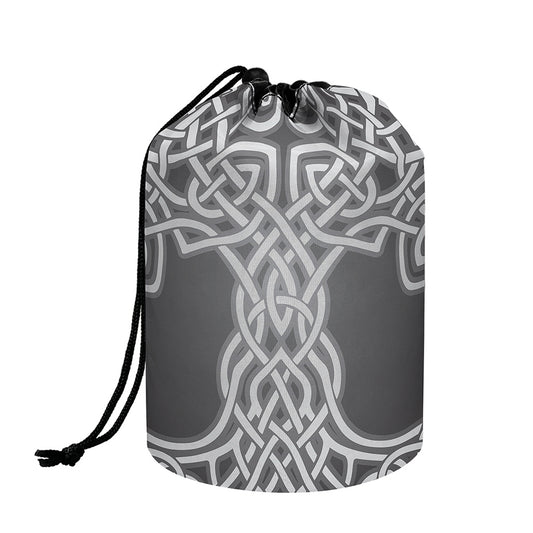 Celtic Knot Tree Of Life Print Drawstring Makeup Bag