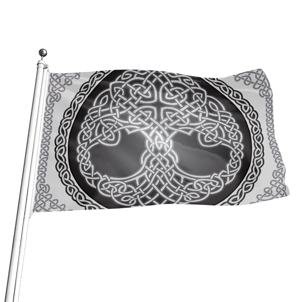 Celtic Knot Tree Of Life Print Flag