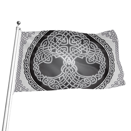 Celtic Knot Tree Of Life Print Flag