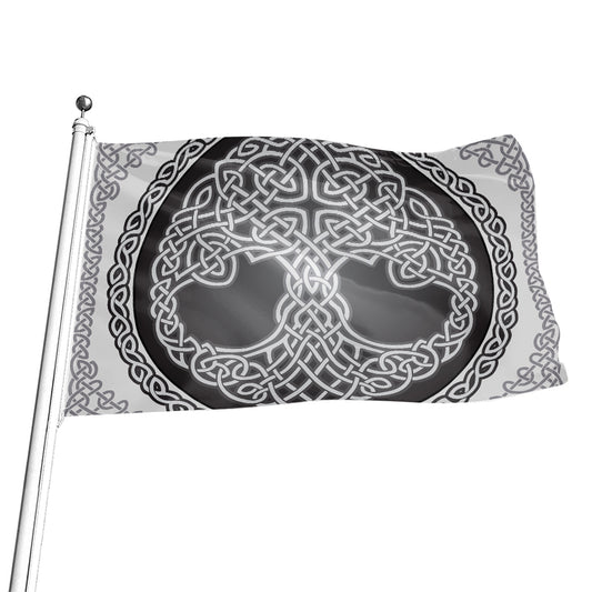 Celtic Knot Tree Of Life Print Flag
