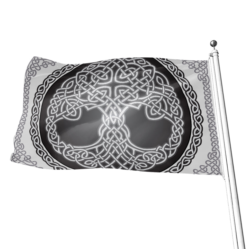 Celtic Knot Tree Of Life Print Flag