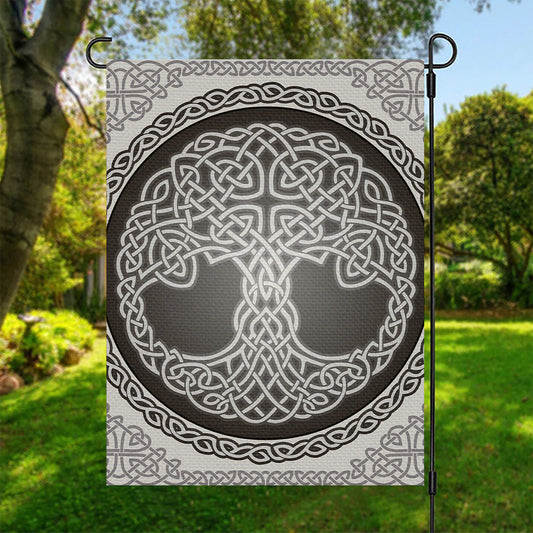 Celtic Knot Tree Of Life Print Garden Flag