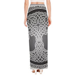 Celtic Knot Tree Of Life Print High Slit Maxi Skirt