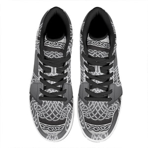 Celtic Knot Tree Of Life Print High Top Leather Sneakers