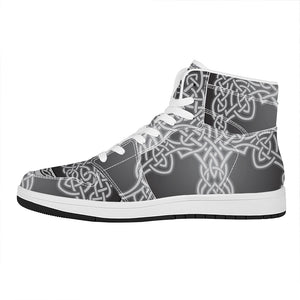 Celtic Knot Tree Of Life Print High Top Leather Sneakers