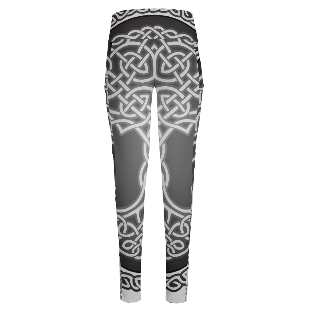 Celtic Knot Tree Of Life Print High-Waisted Pocket Leggings