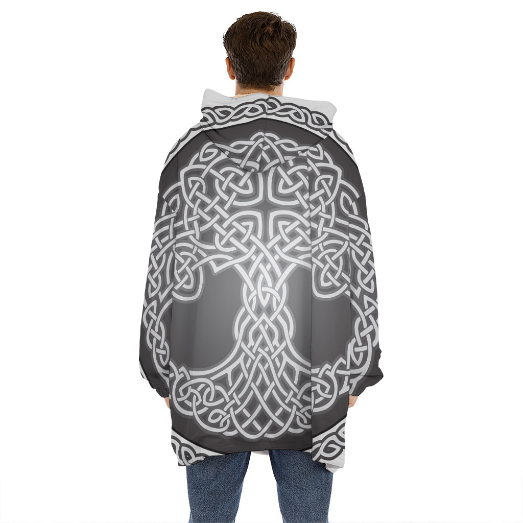 Celtic Knot Tree Of Life Print Hoodie Blanket