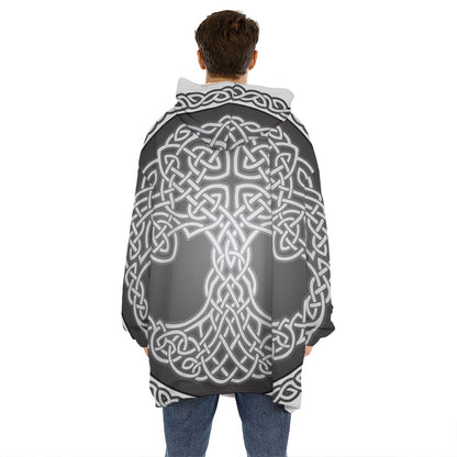 Celtic Knot Tree Of Life Print Hoodie Blanket