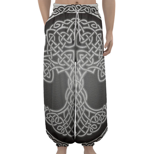 Celtic Knot Tree Of Life Print Lantern Pants