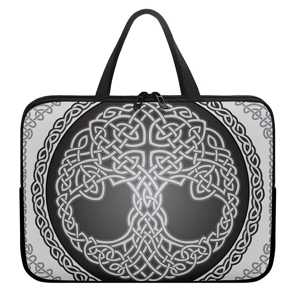 Celtic Knot Tree Of Life Print Laptop Sleeve With Handle
