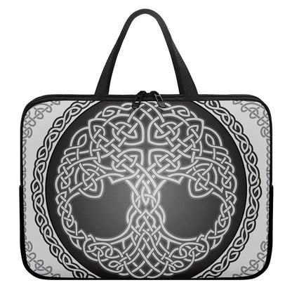 Celtic Knot Tree Of Life Print Laptop Sleeve With Handle