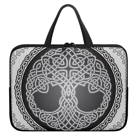 Celtic Knot Tree Of Life Print Laptop Sleeve With Handle