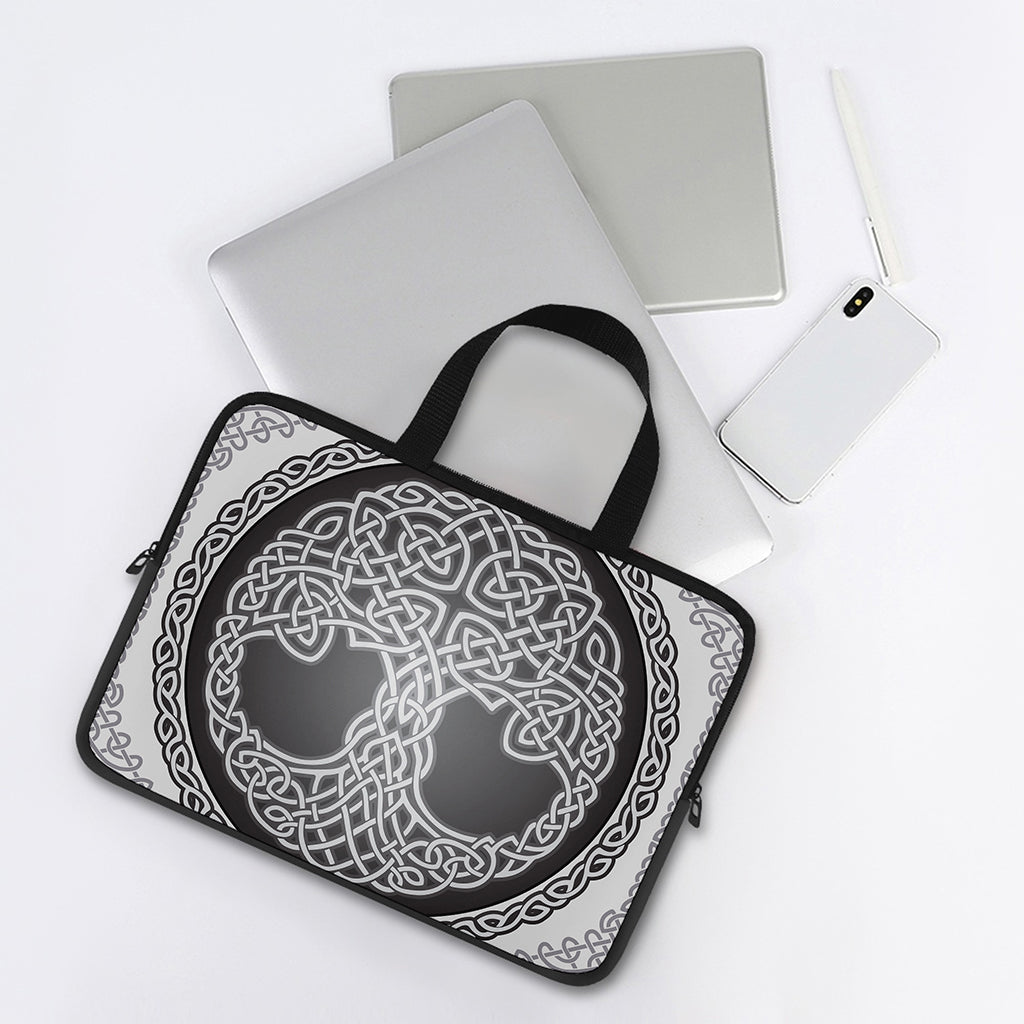 Celtic Knot Tree Of Life Print Laptop Sleeve With Handle
