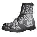 Celtic Knot Tree Of Life Print Lace-Up Boots