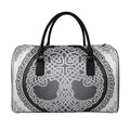 Celtic Knot Tree Of Life Print Leather Duffel Bag