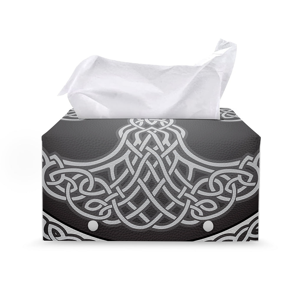 Celtic Knot Tree Of Life Print Leather Tissue Box Cover
