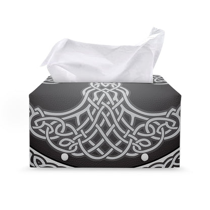 Celtic Knot Tree Of Life Print Leather Tissue Box Cover