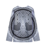 Celtic Knot Tree Of Life Print Long Sleeve Short Coat