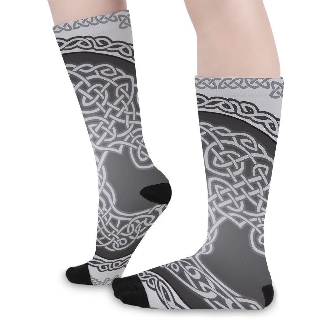 Celtic Knot Tree Of Life Print Long Socks