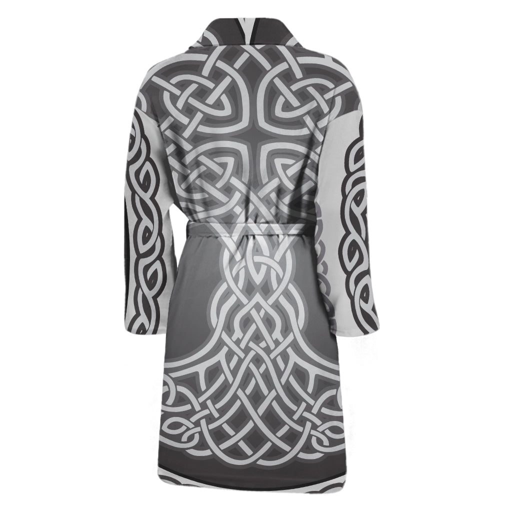 Celtic Knot Tree Of Life Print Men's Bathrobe