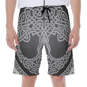 Celtic Knot Tree Of Life Print Men's Beach Shorts