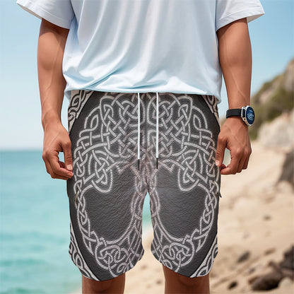 Celtic Knot Tree Of Life Print Men's Cargo Shorts