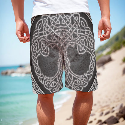 Celtic Knot Tree Of Life Print Men's Cargo Shorts