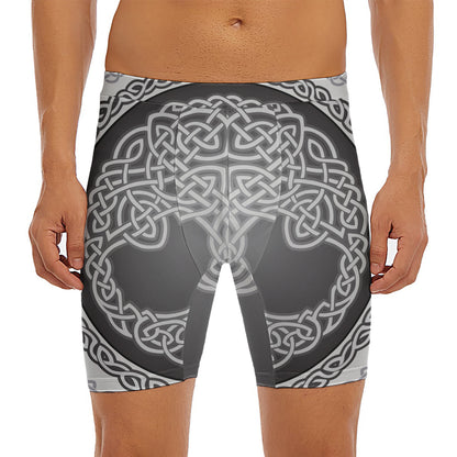 Celtic Knot Tree Of Life Print Men's Long Boxer Briefs