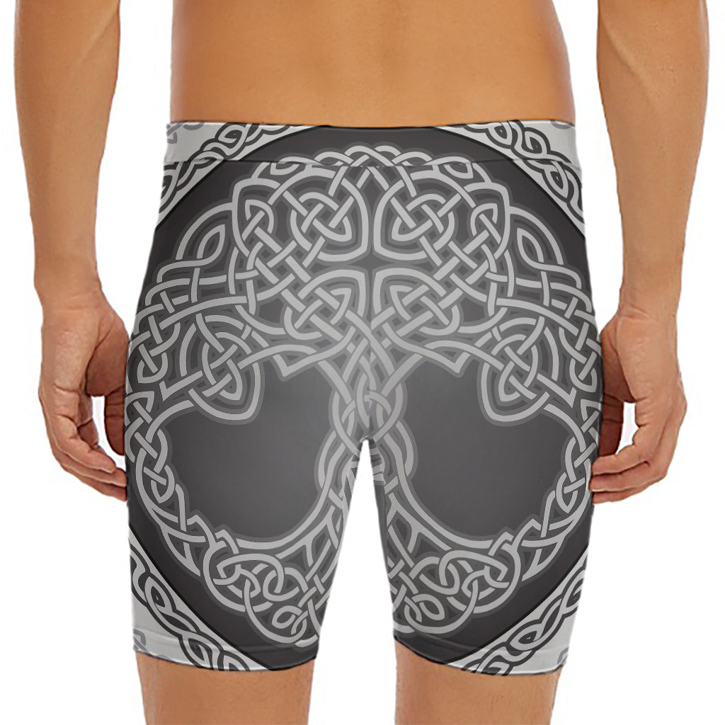 Celtic Knot Tree Of Life Print Men's Long Boxer Briefs