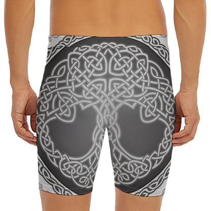 Celtic Knot Tree Of Life Print Men's Long Boxer Briefs