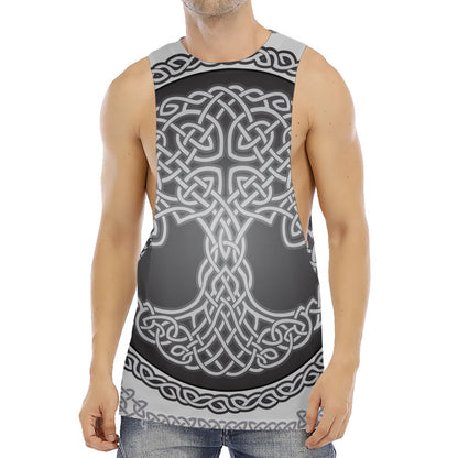 Celtic Knot Tree Of Life Print Men's Muscle Tank Top
