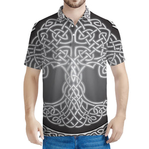 Celtic Knot Tree Of Life Print Men's Polo Shirt