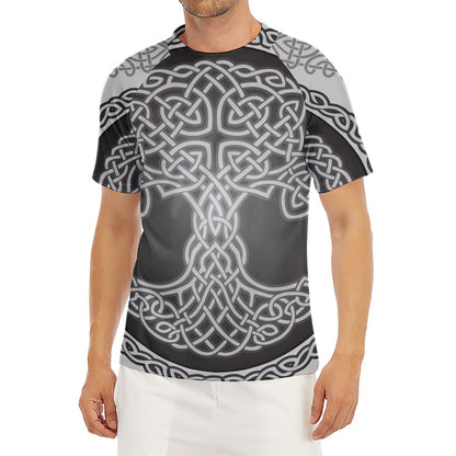 Celtic Knot Tree Of Life Print Men's Short Sleeve Rash Guard