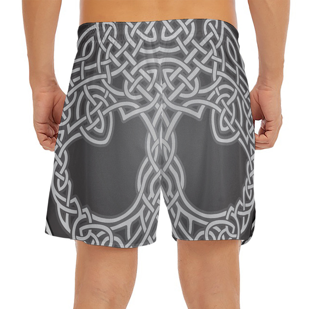 Celtic Knot Tree Of Life Print Men's Split Running Shorts