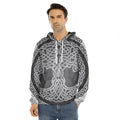 Celtic Knot Tree Of Life Print Men's Velvet Pullover Hoodie
